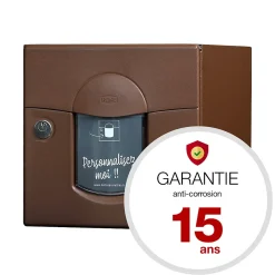 Renz Boîte Aux Lettres 1 Porte-Boite aux lettres Soléa 1 porte Rouille mat sablé RAL 0210 MS