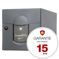 Renz Boîte Aux Lettres 2 Portes-Boite aux lettres Soléa 2 portes Gris anthracite aspect sablé REN 0206MS