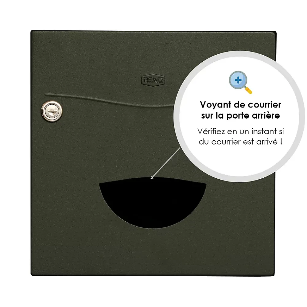 Renz Boite aux lettres Soléa 2 portes vert RAL 6007 MS