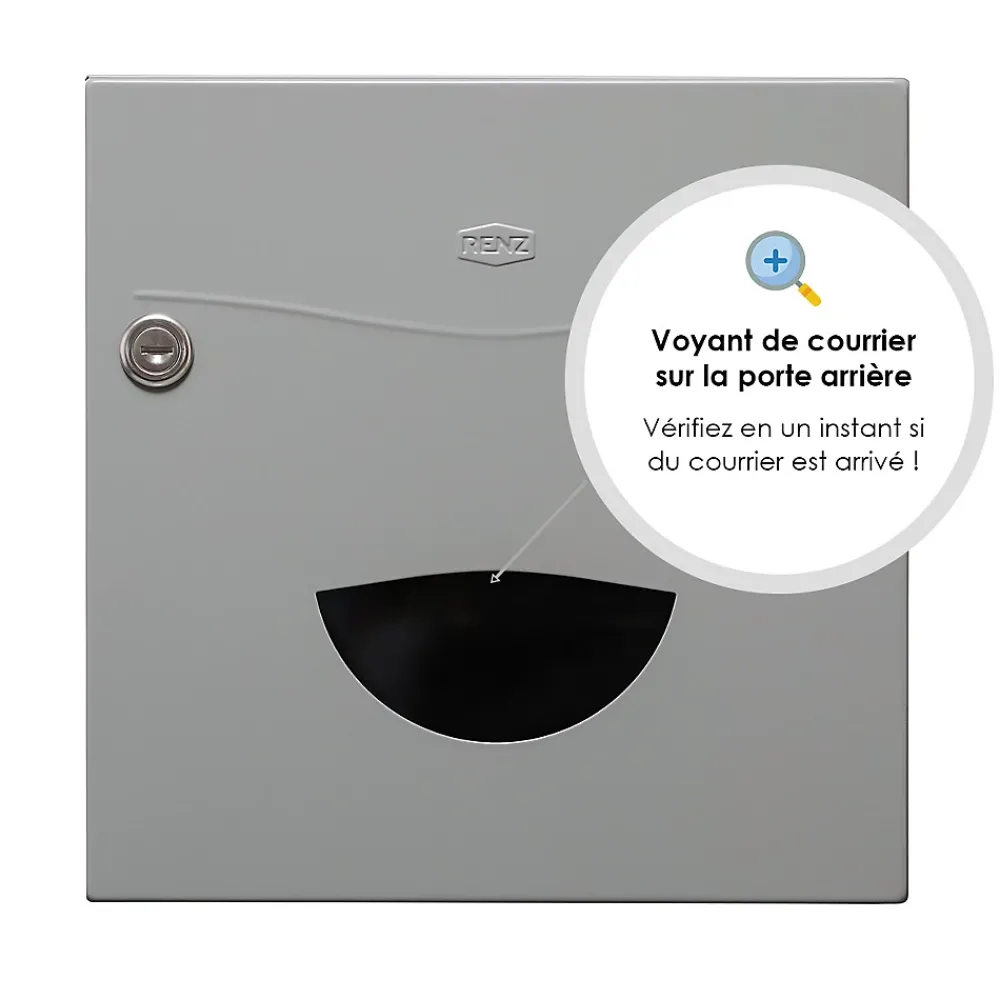 Renz Boîte Aux Lettres 2 Portes-Boite aux lettres Soléa 2 portes Gris RAL 7037 mat