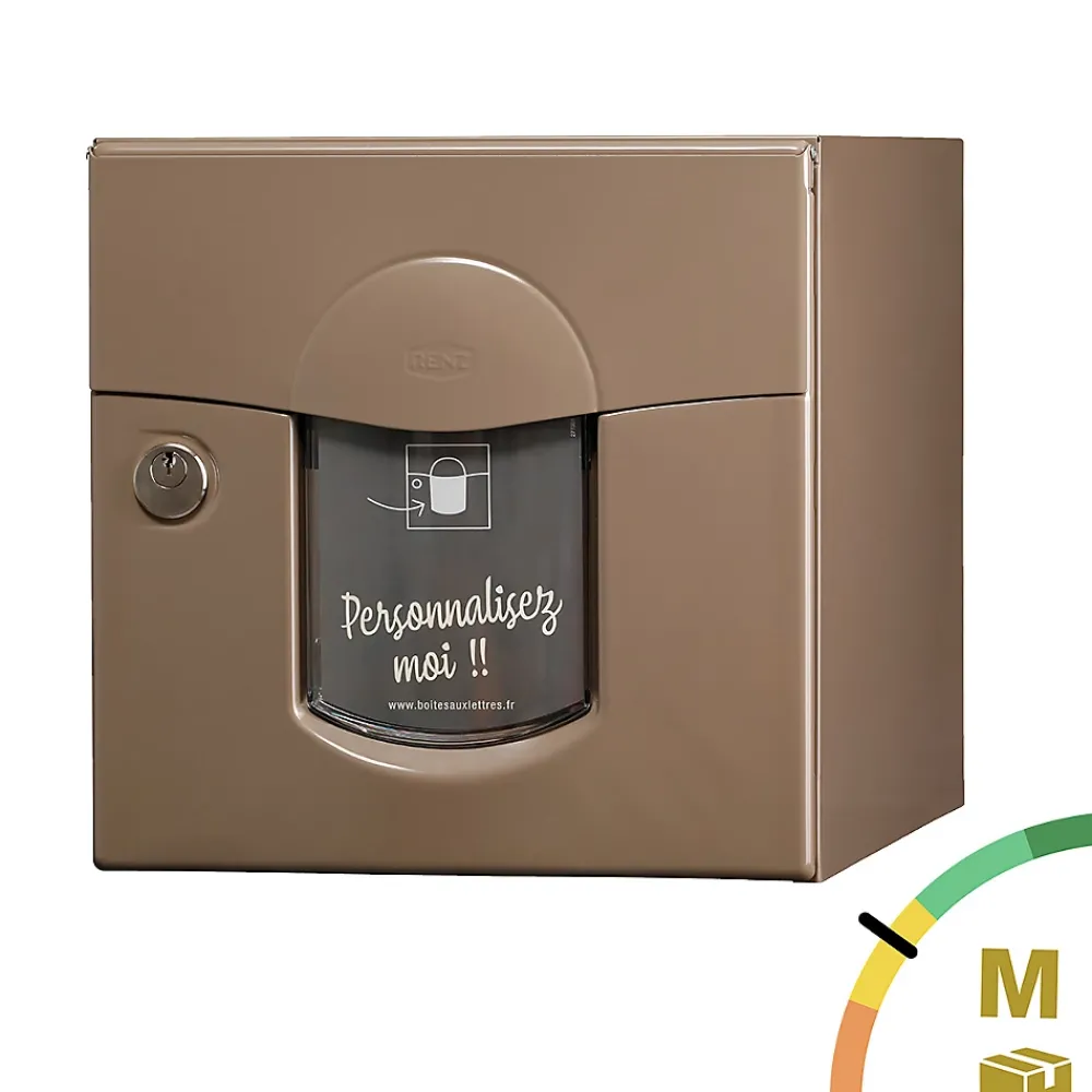 Renz Boite aux lettres Soléa 2 portes taupe RAL 7006 B