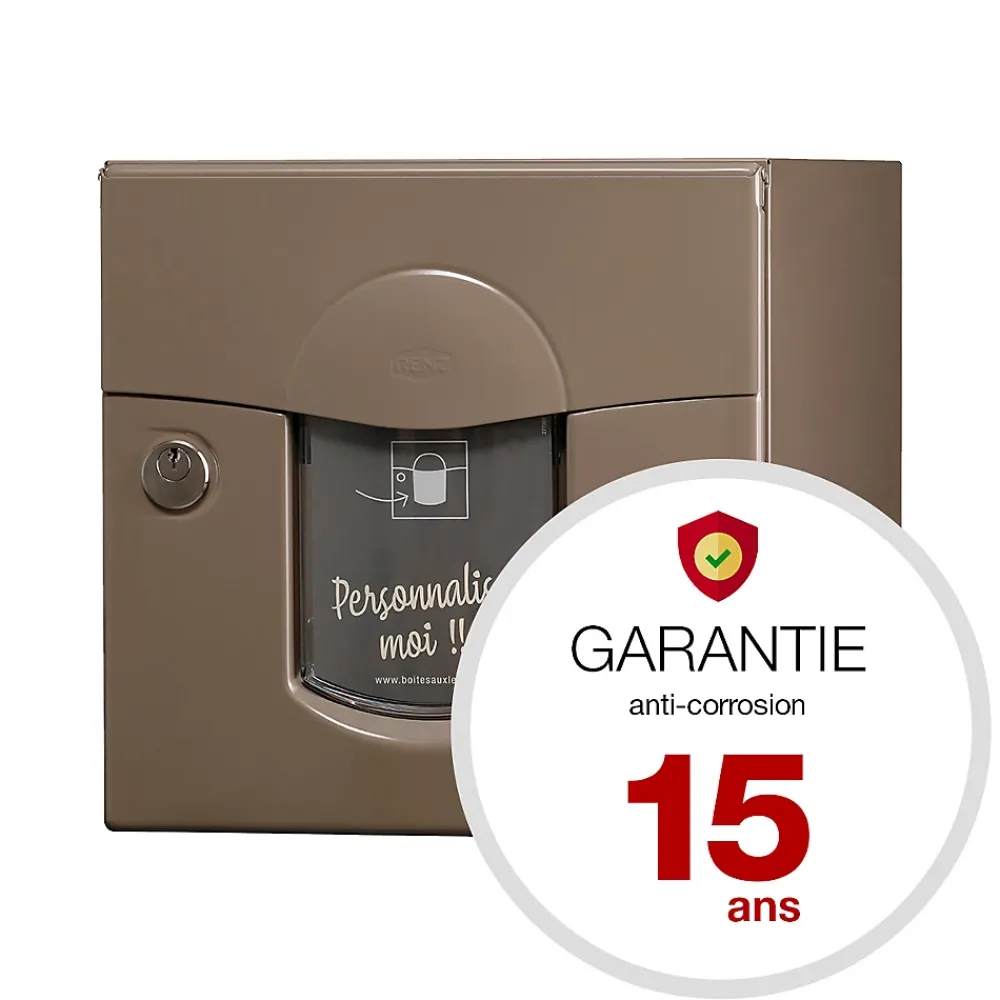 Renz Boite aux lettres Soléa 2 portes taupe RAL 7006 B