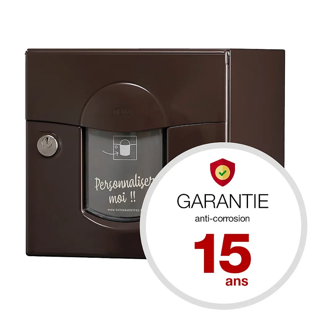 Renz Boîte Aux Lettres 2 Portes-Boite aux lettres Soléa 2 portes brun 8019 B