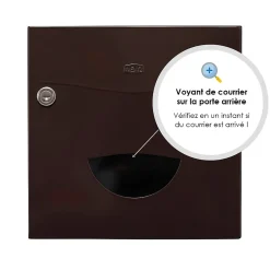 Renz Boîte Aux Lettres 2 Portes-Boite aux lettres Soléa 2 portes brun 8019 B