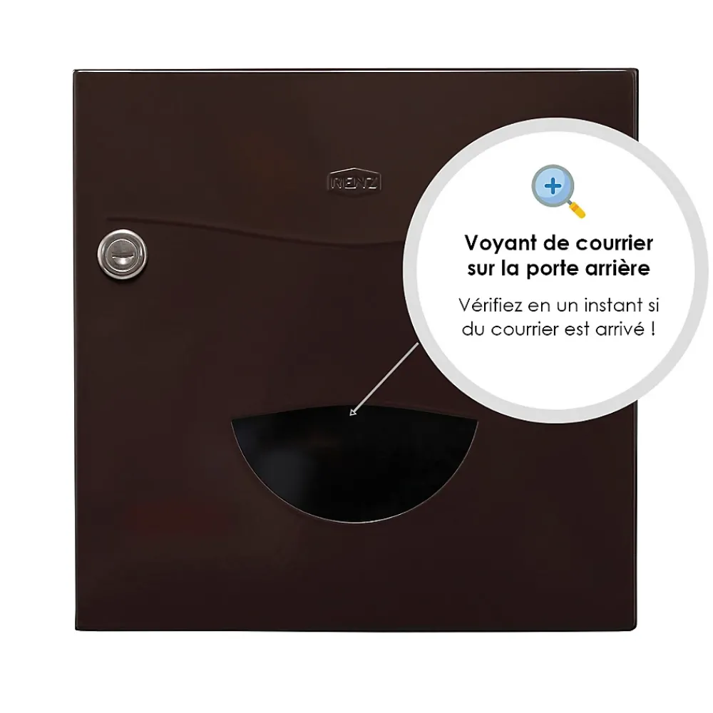 Renz Boîte Aux Lettres 2 Portes-Boite aux lettres Soléa 2 portes brun 8019 B