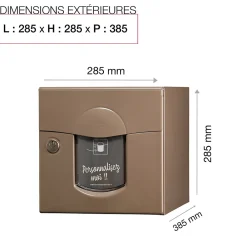 Renz Boite aux lettres Soléa 1 porte Taupe RAL 7006 B