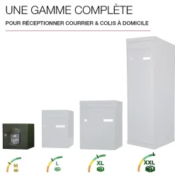 Renz Boite aux lettres Soléa 1 porte Vert mat sablé RAL 6007 MS