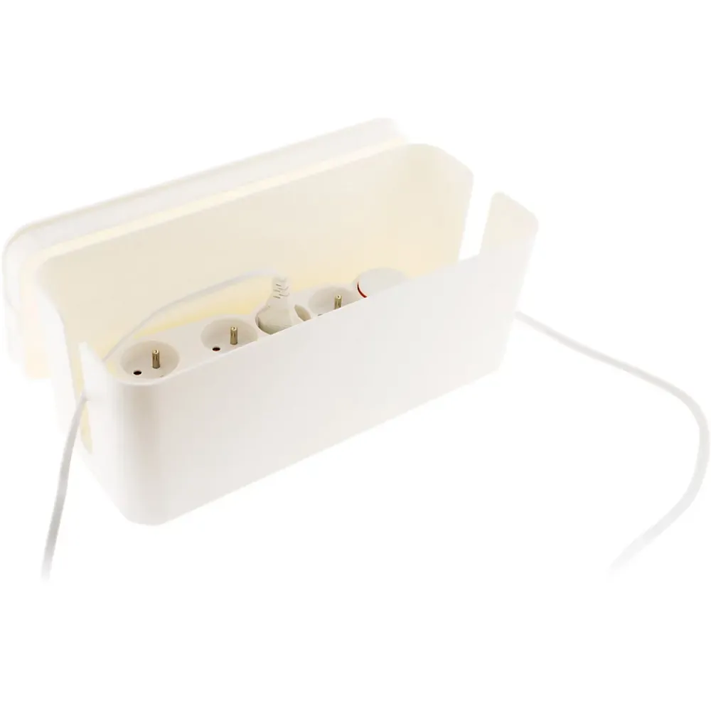 Zenitech Multiprise-Boite cache multiprise Blanche -