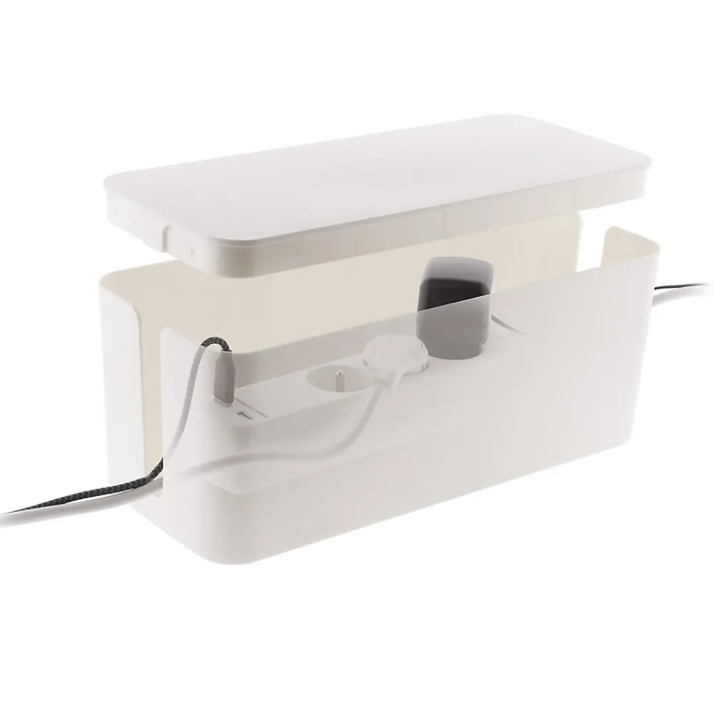 Zenitech Multiprise-Boite cache multiprise Blanche -