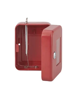 Thirard Coffre-Fort-Boite à clés vitrée murale, acier, vitre interchangeable, 152x118x80mm, 2 clés, rouge -