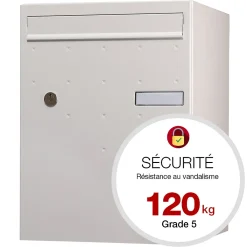 Renz Boîte À Colis-Boite à colis Atout 1 porte blanc mat sablé RAL 9010 MS