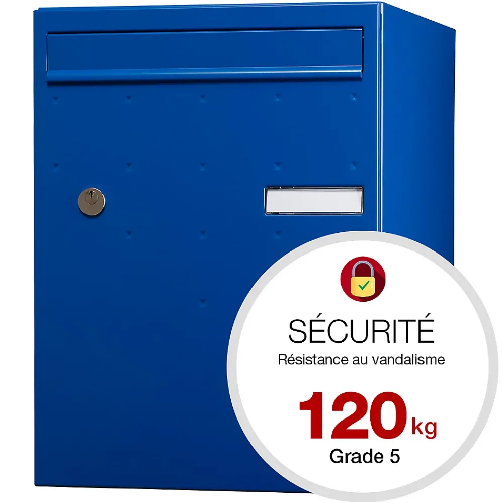 Renz Boîte À Colis-Boite à colis Atout 1 porte Bleu brillant RAL 5010 B