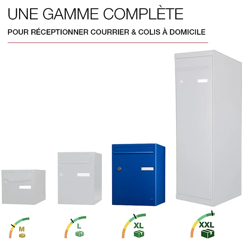 Renz Boîte À Colis-Boite à colis Atout 1 porte Bleu brillant RAL 5010 B