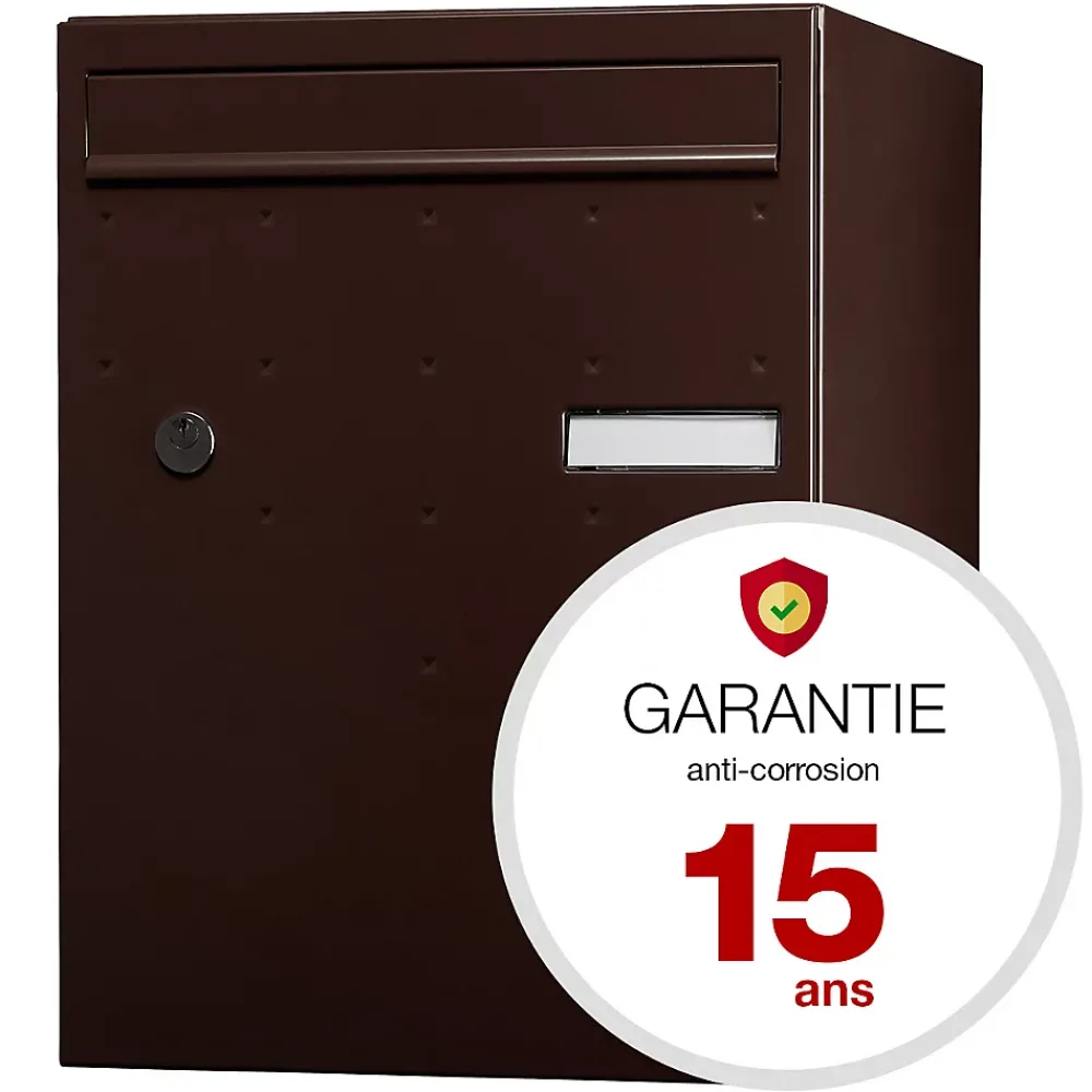 Renz Boite à colis Atout 1 porte Brun brillant RAL 8019 B