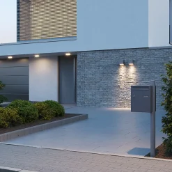 Renz Boite à colis Atout 1 porte gris anthracite mat sablé RAL 7016 MS