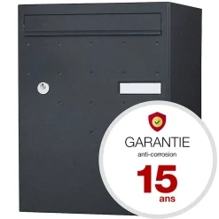 Renz Boîte À Colis-Boite à colis Atout 1 porte Noir Sablé RAL 2100MS