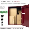 Renz Boîte À Colis-Boite à colis Atout 1 porte Rouge brillant RAL 3004 B