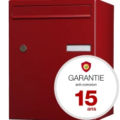 Renz Boîte À Colis-Boite à colis Atout 1 porte Rouge brillant RAL 3004 B