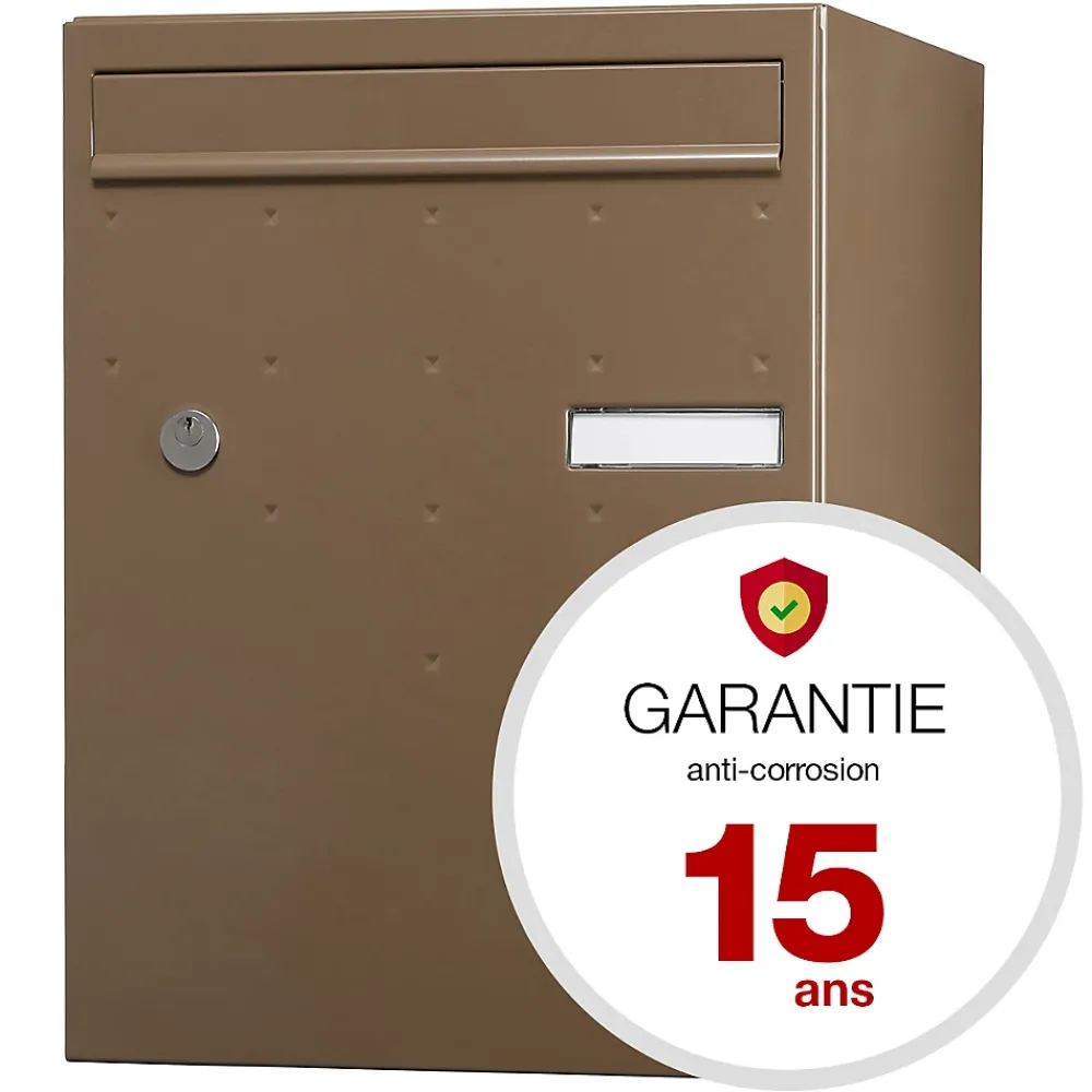 Renz Boite à colis Atout 1 porte Taupe brillant RAL 7006 B