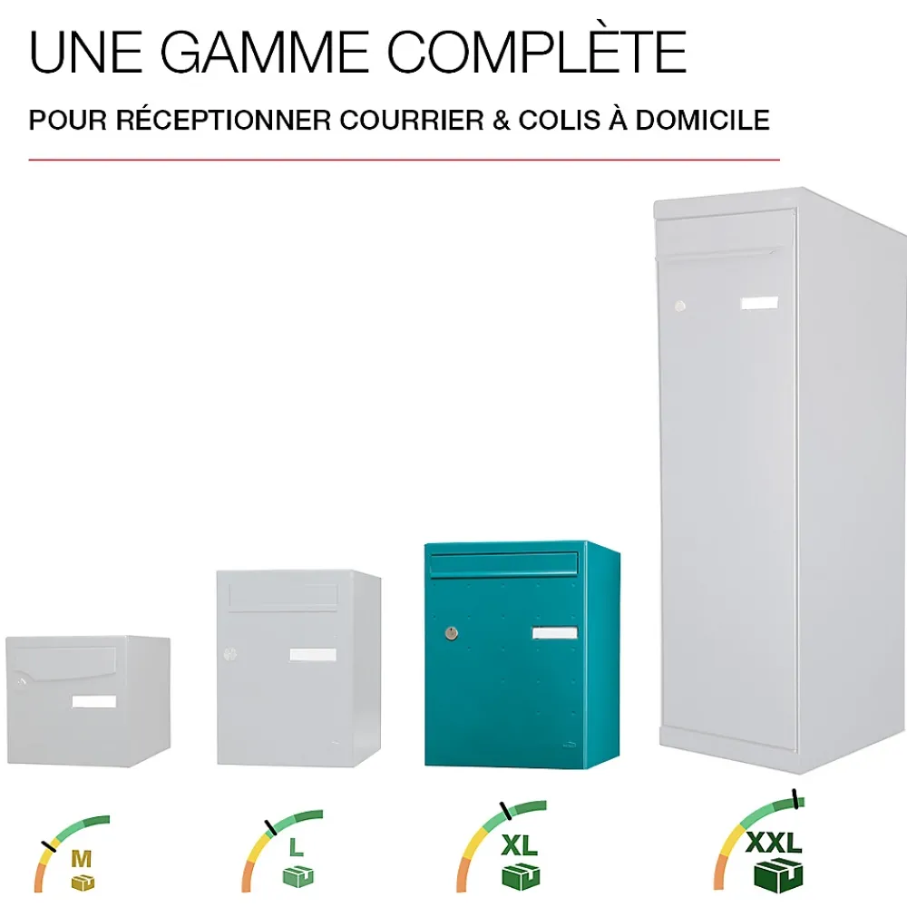 Renz Boîte À Colis-Boite à colis Atout 1 porte Vert brillant RAL 6033 B