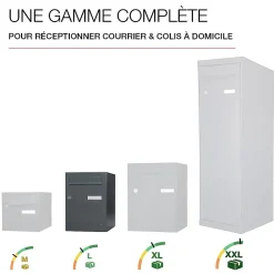 Renz Boîte À Colis-Boite à colis Eclipse 1 porte gris anthracite mat RAL 7016 M