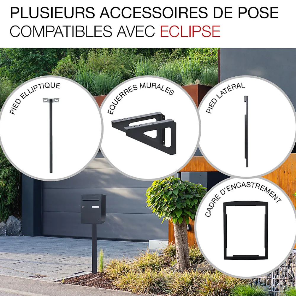 Renz Boîte À Colis-Boite à colis Eclipse 1 porte gris anthracite mat RAL 7016 M