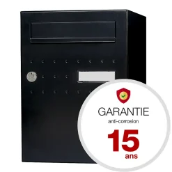 Renz Boite à colis Eclipse 1 porte noir mat RAL 9005 M