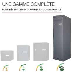 Renz Boite à colis Twin L Gris anthracite 7016