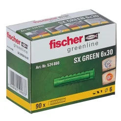 Fischer Kit De Chevilles-Boite De 90 Chevilles À Expansion Sx - Vert