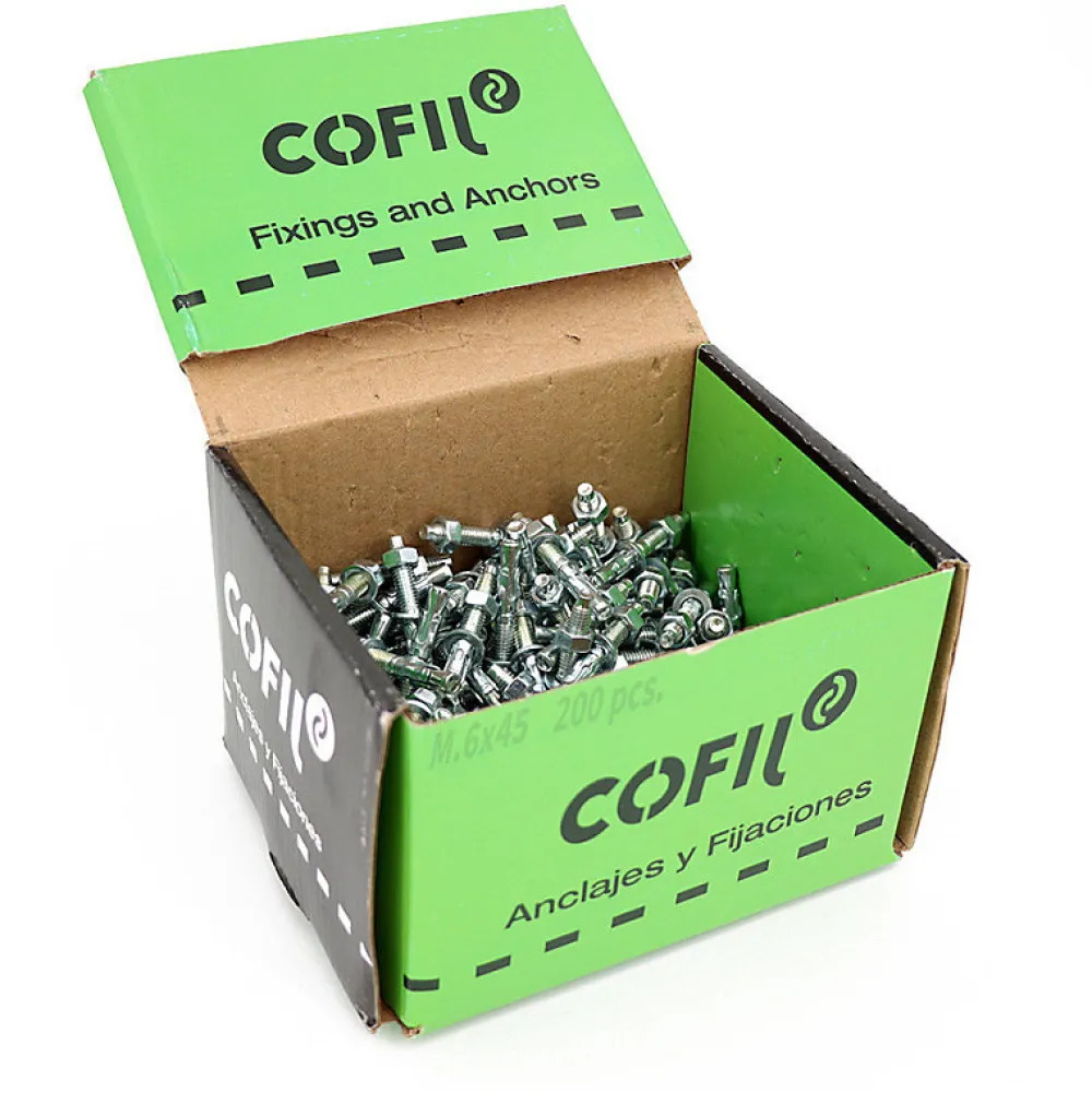 Lem Select Boite de 200 Goujons d'ancrage métallique M.6x45mm