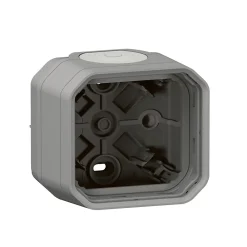 Legrand Interrupteur Étanche-Boitier saillie simple Plexo™ gris composable
