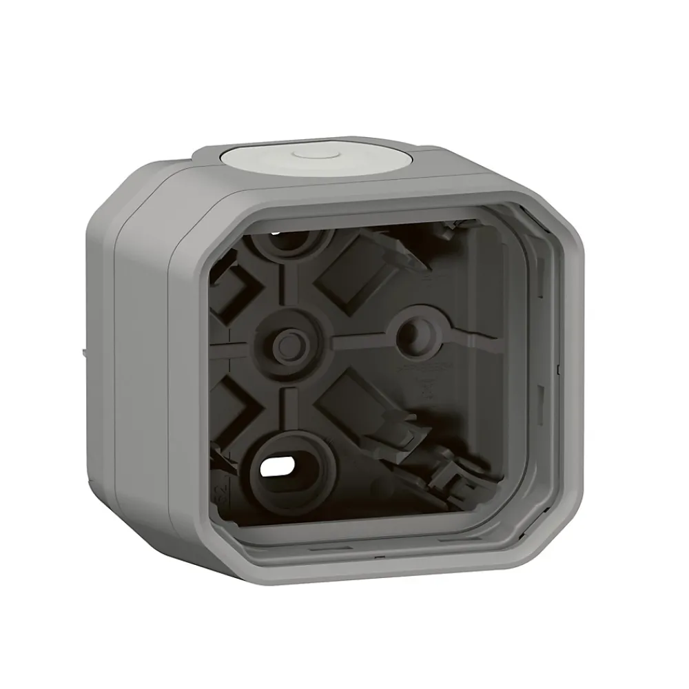 Legrand Interrupteur Étanche-Boitier saillie simple Plexo™ gris composable