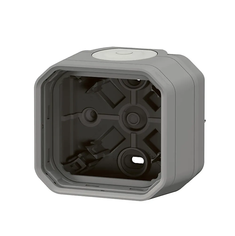Legrand Interrupteur Étanche-Boitier saillie simple Plexo™ gris composable