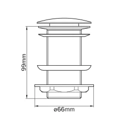 Flomasta Evacuation De Lavabo-Vasque|Bonde Pour Lavabo-Bonde chromée quick-clac sans trop-plein 100mm pour vasque