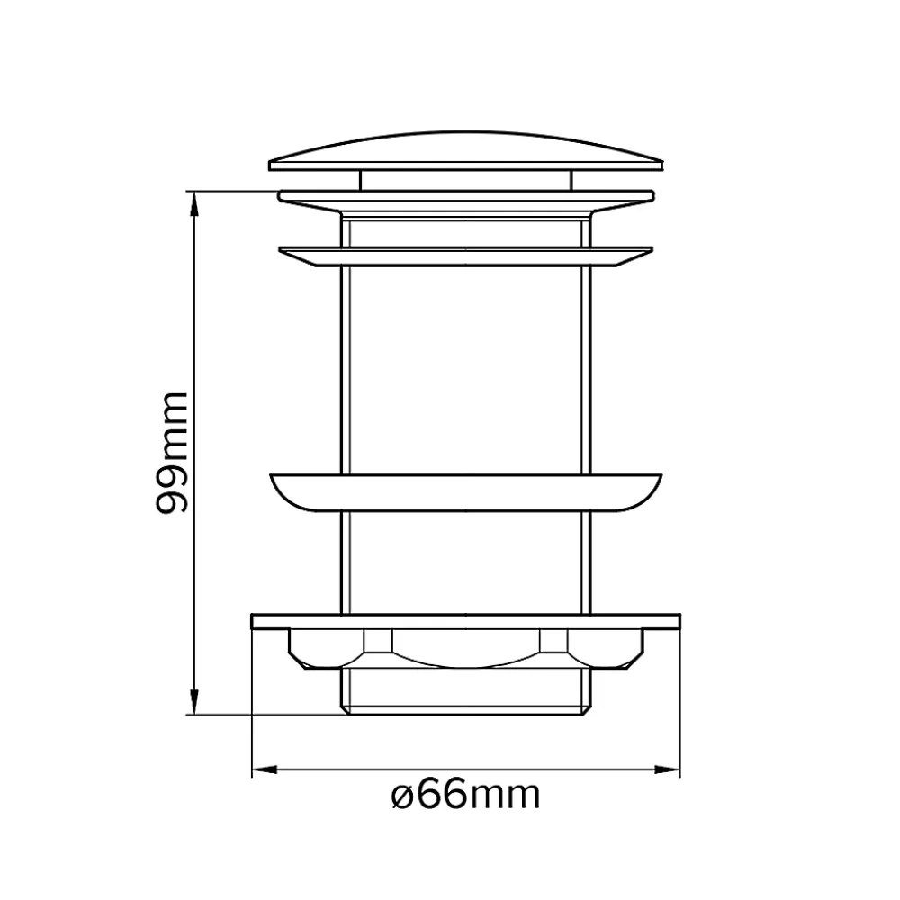 Flomasta Evacuation De Lavabo-Vasque|Bonde Pour Lavabo-Bonde chromée quick-clac sans trop-plein 100mm pour vasque