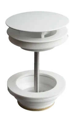 Decotec Evacuation De Lavabo-Vasque|Bonde Pour Lavabo-Bonde à écoulement libre blanc mat pour vasque Havana