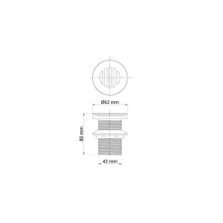 Mob-In Evacuation De Lavabo-Vasque-Bonde à écoulement libre à grille - sans trop plein LISON
