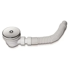 AICA Sanitaire Bonde de douche extra plate avec diamètre 90 mm - installation facile, évacuation rapide - avec tuyau flexible