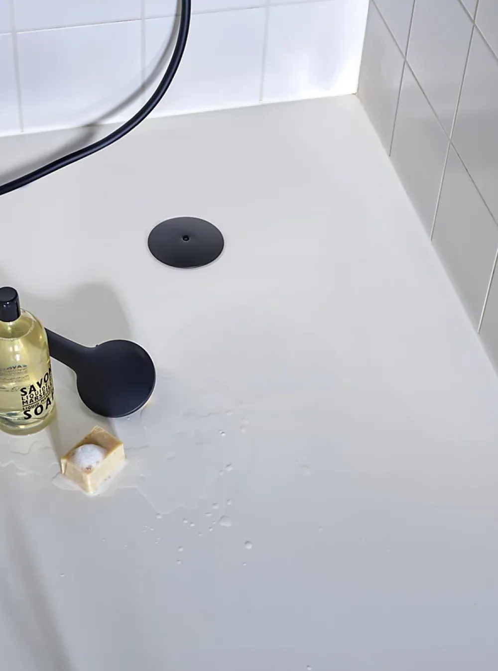 Wirquin Bonde de douche extra-plate Dôme noir