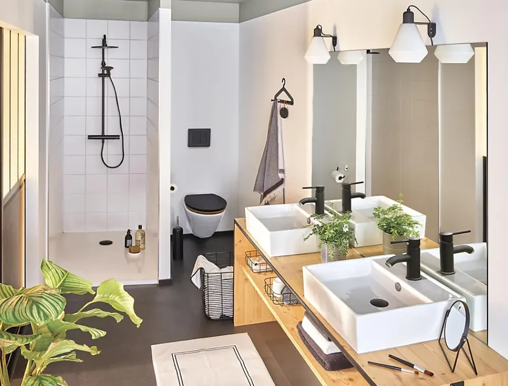 Wirquin Bonde de douche extra-plate Dôme noir