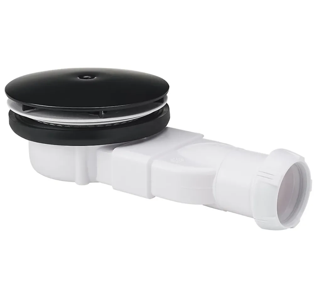 Wirquin Bonde de douche extra-plate Dôme noir