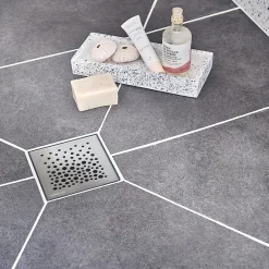Wirquin Evacuation De Douche|Bonde Pour Douche-Bonde de douche à maçonner extraplate EXPRESS'EAU MINI 115 x 115 mm