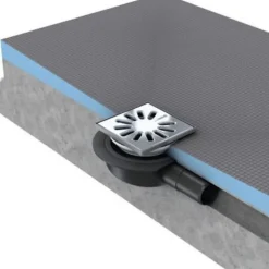 Wedi Bonde de douche sortie horizontale avec grille carrée