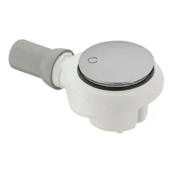 Villeroy & Boch Bonde de douche sortie horizontale Tempoplex Plus 90mm avec cache chromé brossé