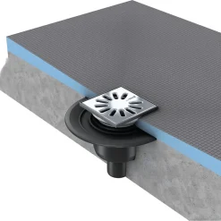 Wedi Bonde de douche sortie verticale avec grille carrée