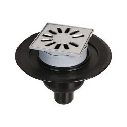 Wedi Bonde de douche sortie verticale avec grille carrée