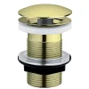 Rousseau Bonde de lavabo à écoulement libre Ø 63 mm laiton effet or