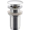 Balneo Evacuation De Lavabo-Vasque-Bonde de lavabo en laiton Click-Clack modèle K LONG universelle pour lavabo 1/4 de pouce sans trop-plein chromée