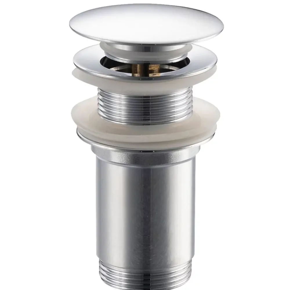 Balneo Evacuation De Lavabo-Vasque-Bonde de lavabo en laiton Click-Clack modèle K LONG universelle pour lavabo 1/4 de pouce sans trop-plein chromée
