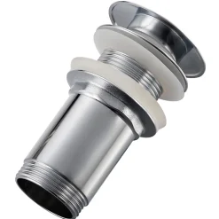 Balneo Evacuation De Lavabo-Vasque-Bonde de lavabo en laiton Click-Clack modèle K LONG universelle pour lavabo 1/4 de pouce sans trop-plein chromée